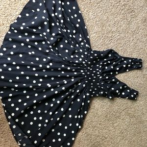 Planet Gold black and white polka dot dress